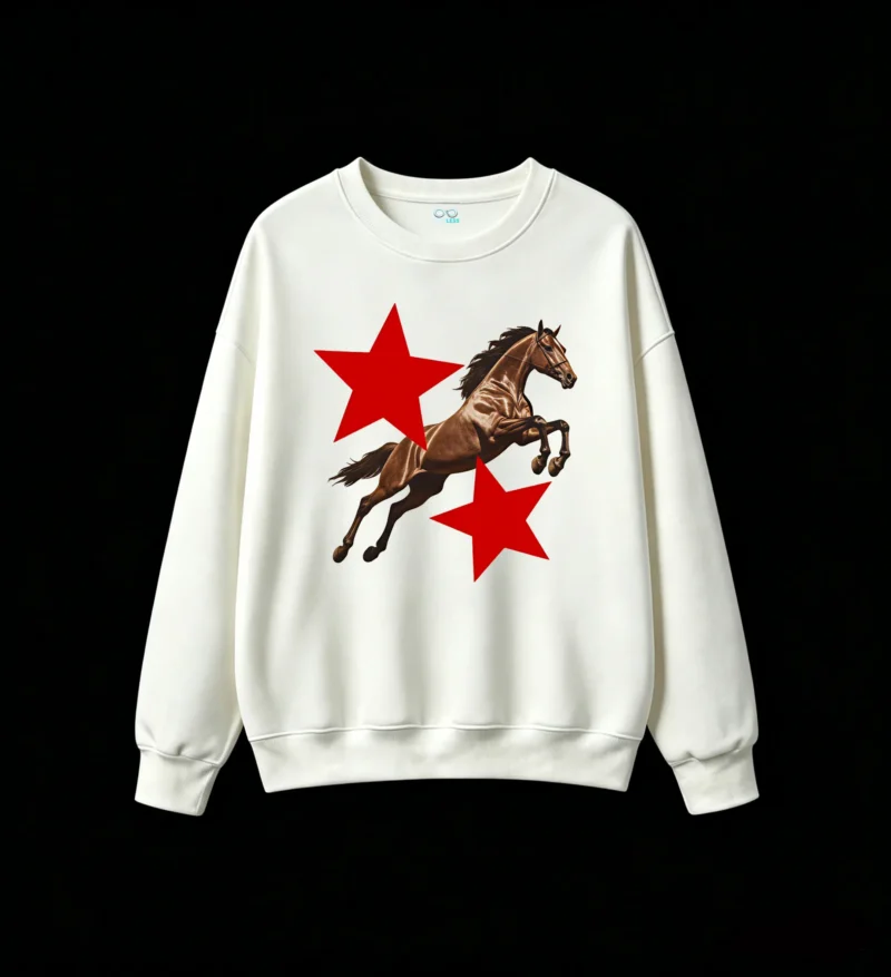 Horse Jumping Back Print Hoodie