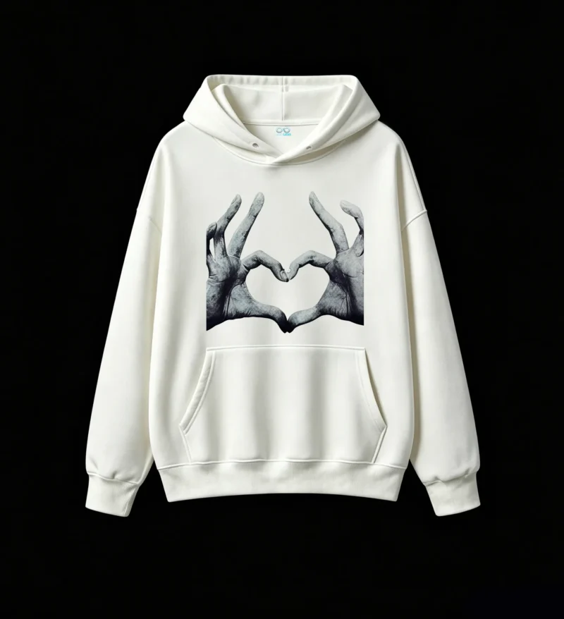 Heart Hands Aesthetic Graphic Hoodie