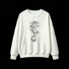 白卫 Astronaut Cat Heart Back Print Sweatshirt
