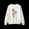 白卫 Rose Graphic Print Hoodie Back Design