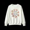 白卫 Flaming Fire Circle Graphic Back Print Hoodie