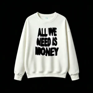 All We Need Is Money Back Print Sweatshirt