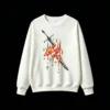 Flaming Sword Back Print Hoodie