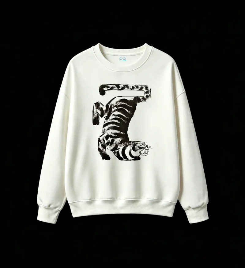 白卫 Tiger Back Print Sweatshirt