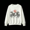 白卫 Gothic Sun And Horse Back Print Sweatshirt