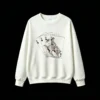 白卫 Ace Of Spades Cowboy Riding Horse Back Print Sweatshirt