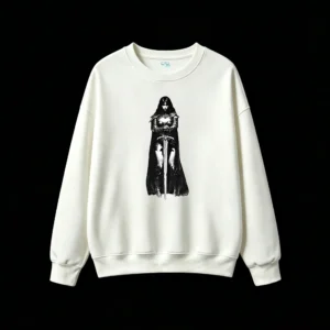 白卫 Dark Fantasy Warrior Queen Back Graphic Sweatshirt