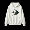 白卫 Vintage Flying Swallow Bird Hoodie