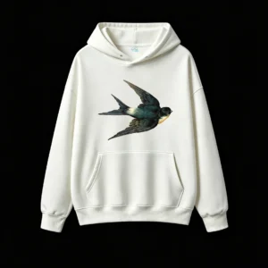 Vintage Flying Swallow Bird Hoodie