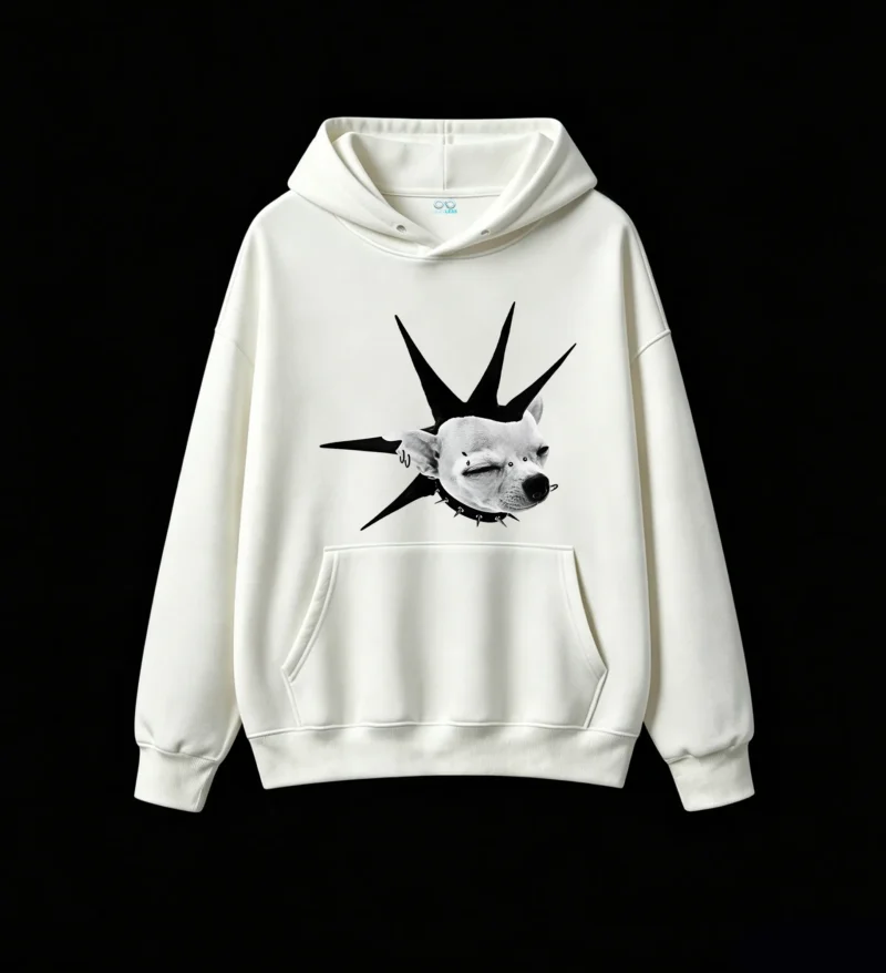 白卫 Punk Rock Chihuahua Hoodie