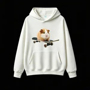 Cute Guinea Pig Riding Skateboard Hoodie