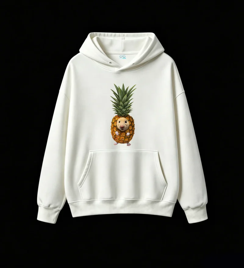 白卫 Cute Hamster Pineapple Hoodie