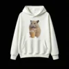 白卫 Cute Hamster Drinking Iced Coffee Hoodie