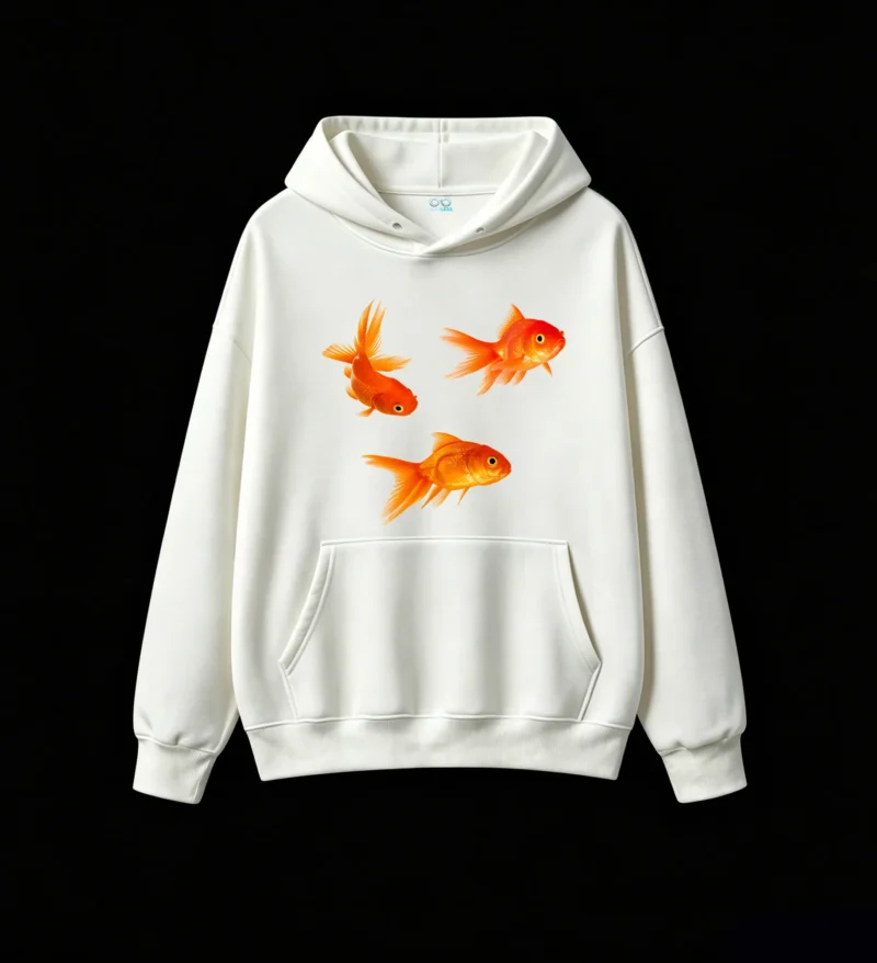 Beautiful Goldfish Print Hoodie