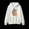 白卫 Cute Hamster Peace Sign Hoodie