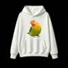 白卫 Cute Lovebird Portrait Hoodie