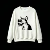 白卫 Cool Wolf Silhouette Back Print Sweatshirt