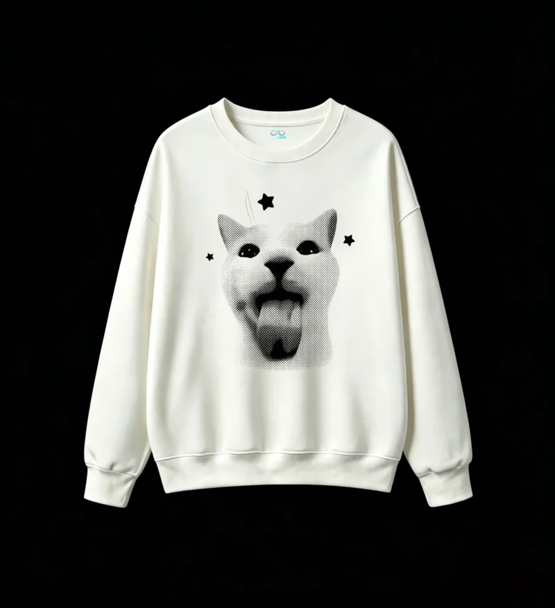白卫 Vintage Panther Back Print Hoodie