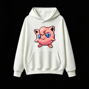 Cute Pixel Jigglypuff Graphic Hoodie