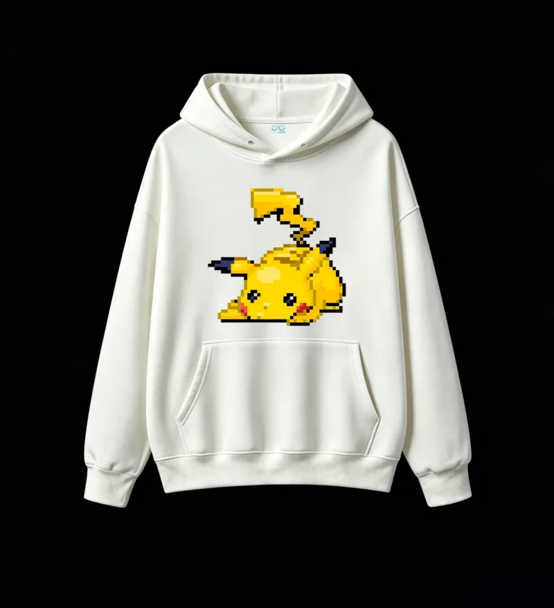 Cute Pikachu Pixel Art Hoodie