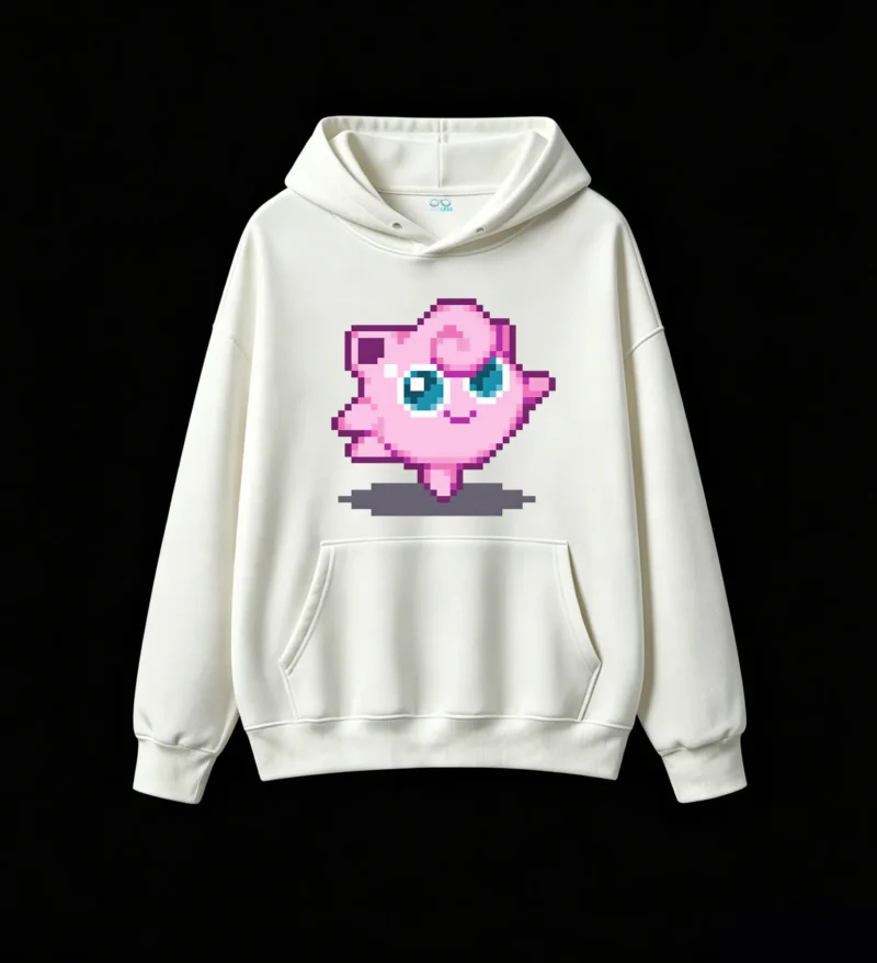Cute Pixel Art Jigglypuff Hoodie
