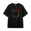 黑t Streetwear Graphic Back Print T-Shirt