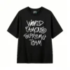 黑t World Famous Supreme Team Back Print T-Shirt