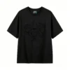 黑t Vintage Dragon Graphic Back Print T-Shirt
