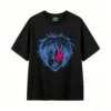 黑t Anime Aesthetic Back Print T-Shirt