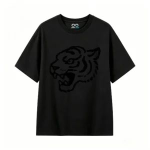 Tiger Head Back Print T-Shirt