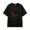 黑t Creative Crown Ghost Back Graphic T-Shirt