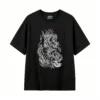 黑t Gothic Dark Fantasy Back Print T-Shirt