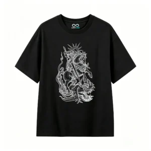 黑t Gothic Dark Fantasy Back Print T-Shirt