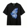 Blue Porcelain Butterfly Back Print T-Shirt