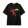 黑t Corteiz Red Panther Graphic T-Shirt