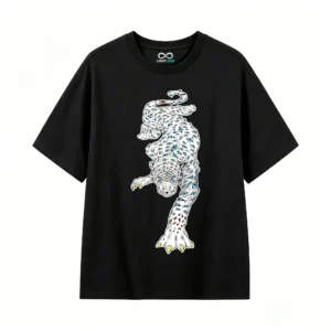Surreal Multi-Eyed Leopard Back Print T-Shirt