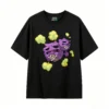 黑t Weezing Pixel Art Back Print T-Shirt