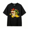 黑t Retro Pixel Bowser Graphic T-Shirt