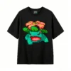 黑t Venusaur Pixel Art Back Print T-Shirt