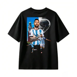 黑t背 MESSI ARGENTINA TEAM BACK PRINT T-SHIRT