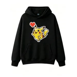 Cute Pikachu Pixel Art Hoodie