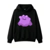 黑卫 Cute Pixel Ditto Hoodie Purple Monster Graphic Sweatshirt