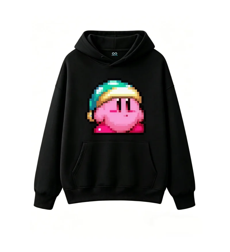 黑卫 Cute Kirby Pixel Art Hoodie
