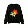 黑卫 Cute Pixel Fire Mouse Back Print Sweatshirt