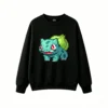 Pixel Art Bulbasaur Back Print Crewneck Sweatshirt
