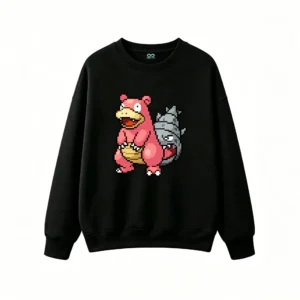黑卫 Pixel Art Slowbro Back Print Sweatshirt