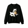 黑卫 Pixel Art Axolotl Back Print Sweatshirt