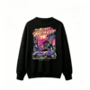 黑卫 THE BEAST OF HEYWOOD Cyberpunk Quadra Turbo-R Retro Futuristic Neon Cityscape Synthwave Anime Sports Car Graphic Print Oversized Crew Neck Sweatshirt
