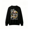 黑卫 Funny Back Print Crew Neck Sweatshirt