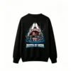 黑卫 Death By Hook Shark Reaper Beer Dark Humor Graphic Sweatshirt